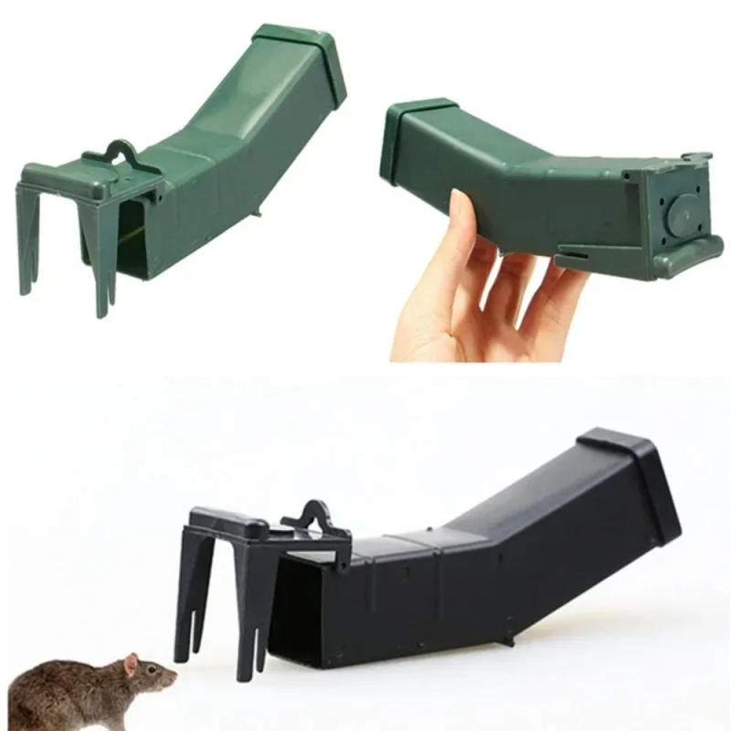 Description Picture 2 of itemReusable Mousetrap Bait Box Mice Rat Rodent Self-locking Garden Mouse Trap Cage Animal Control Tool Home Garden Mouse Catcher
