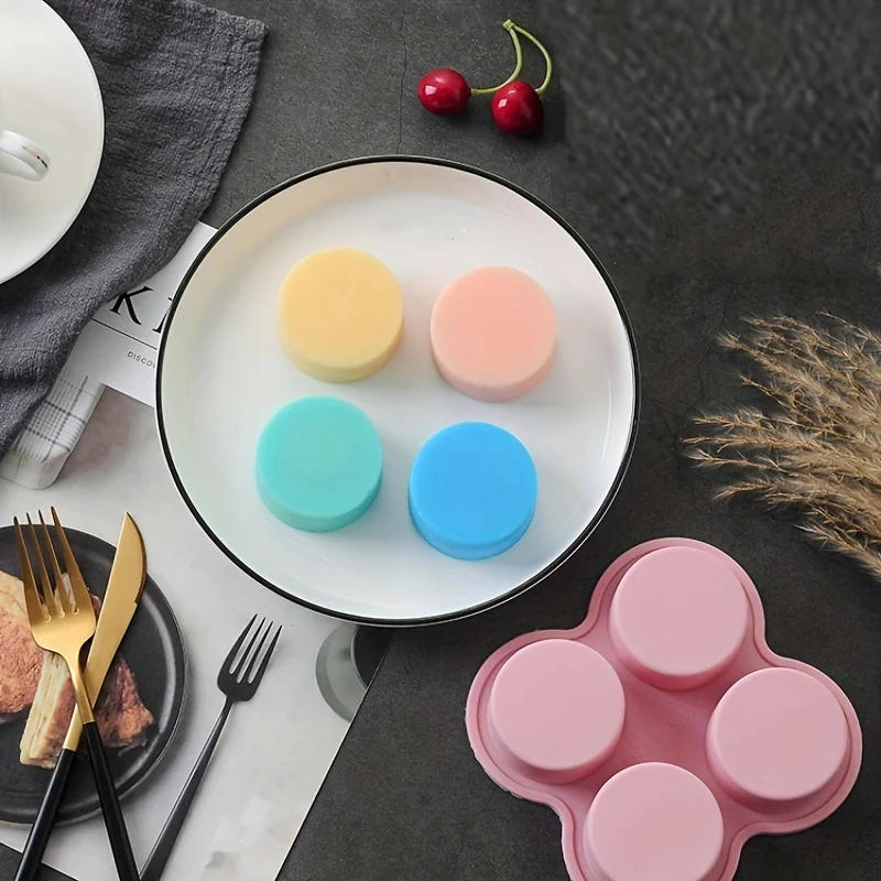 Description Picture 3 of itemBaking Silicone Mousse Cake Silicone Mold Cylindrical 4 Molds Dessert Food Mold Baking Tools silicone molds for baking