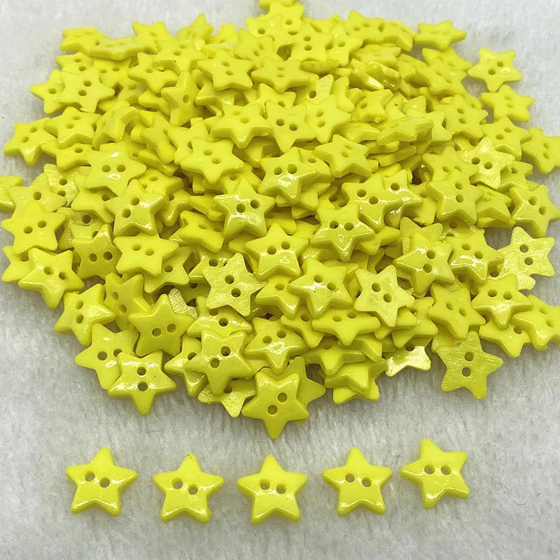 Description Picture 6 of itemNew 12mm-15mm-20mm Colours Five- Pointed Star with Two Eye Buttons  Resin Sewing Buttons Diy Scrapbooking Multicolour