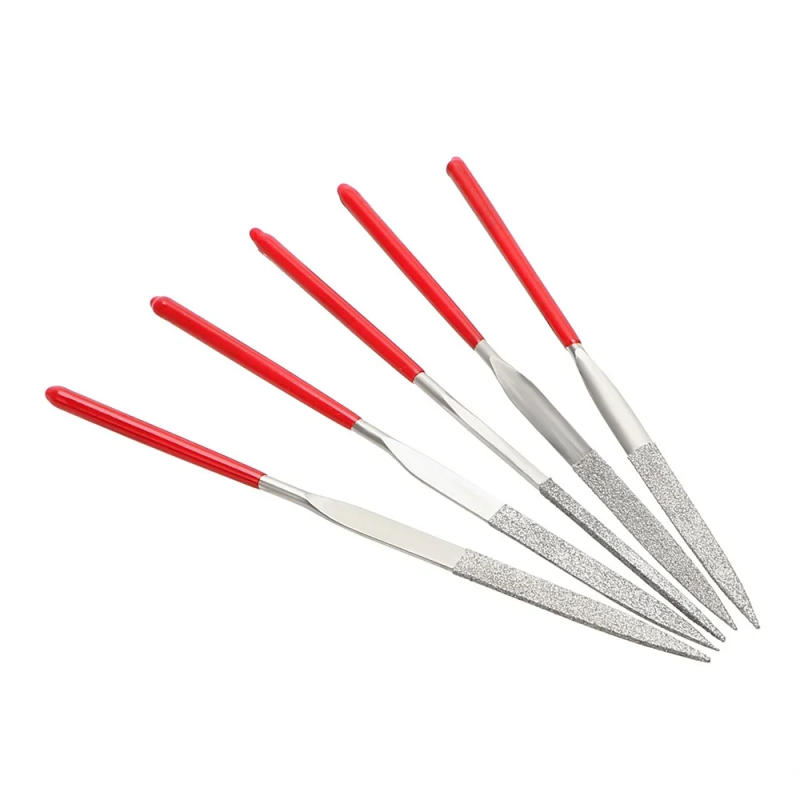 Description Picture 5 of itemSTONEGO 10PCS Mini Needle File Set Diamond Coated Length 140mm Width 3mm for Ceramic Glass Gem Stone Hobbies and Crafts