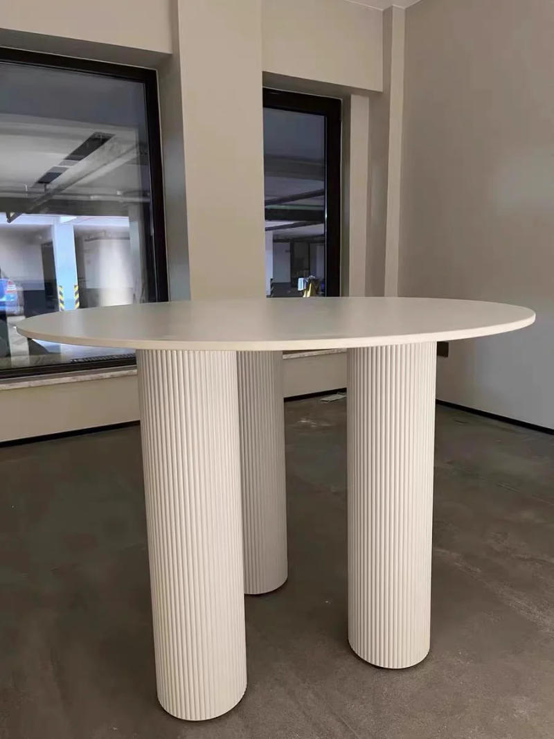 Description Picture 3 of itemNordic Slate Dining Tables Light Luxury Round Table Small Apartment Home Living Room Dining Table Designer Dining Room Furniture