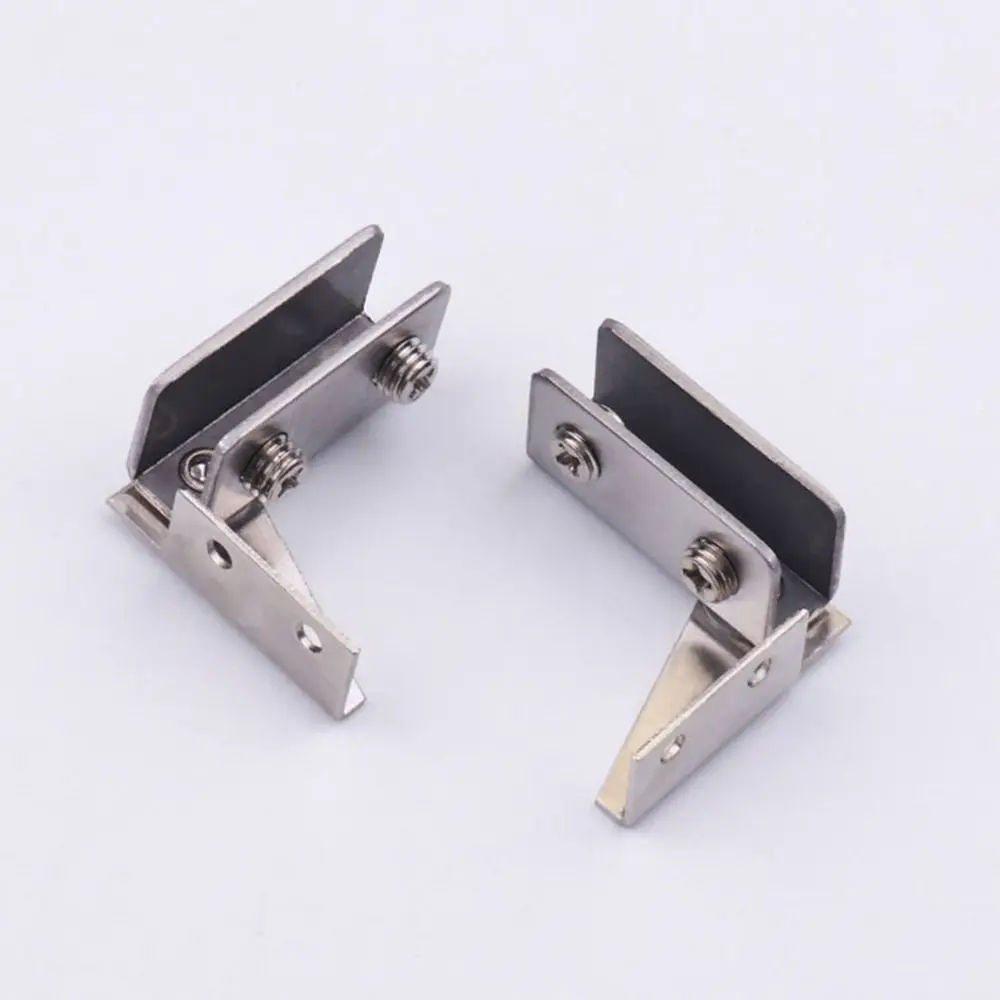 2Pcs Non-perforated Glass Door Hinge