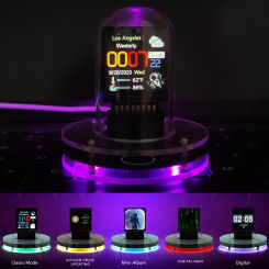 Bitcoin Price Tracker. Nixie Tube Alarm Clock with Colorful RGB Lights and WIFI Weather Station.DIY Album and GIF Animations
