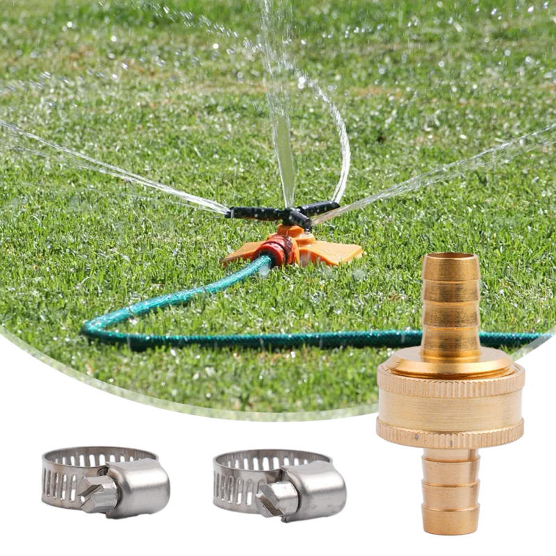 Description Picture 2 of item1/2" Garden Hose Brass Mender End Repair Kit Watering Hose Male Female Connector Household Garden Water Equipment Accessories