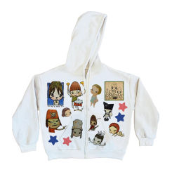 Women Goth Streetwear Grunge Clothing Oversized Hoodie American letter puff print Hoodies Women Couples Y2k Tops Sweatshirt