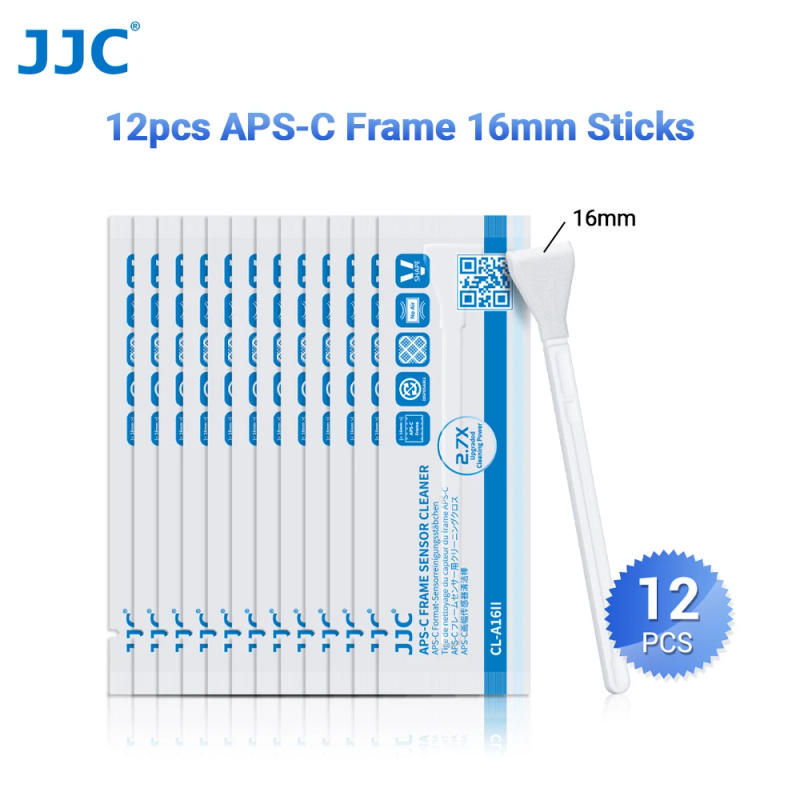 Description Picture 2 of itemJJC APS-C Frame and Full Frame Sensor CCD/CMOS 12pcs Cleaning Swab DSLR Lens Camera Swabs for keyboard LCD screen