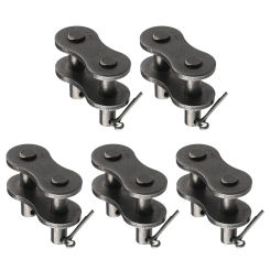 5Pcs 1 1/4" Pitch #100 Chain Master Connector Carbon Steel Standard Connecting Split Links Link Joint Parts for 20A Chain