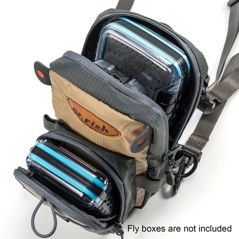 Description Picture 4 of itemFly Fishing Chest Bag,Waist Pack,for Fishing Tool Flies Lure,Light Weight,Breathable,Adjustable,Double SBS Zippers