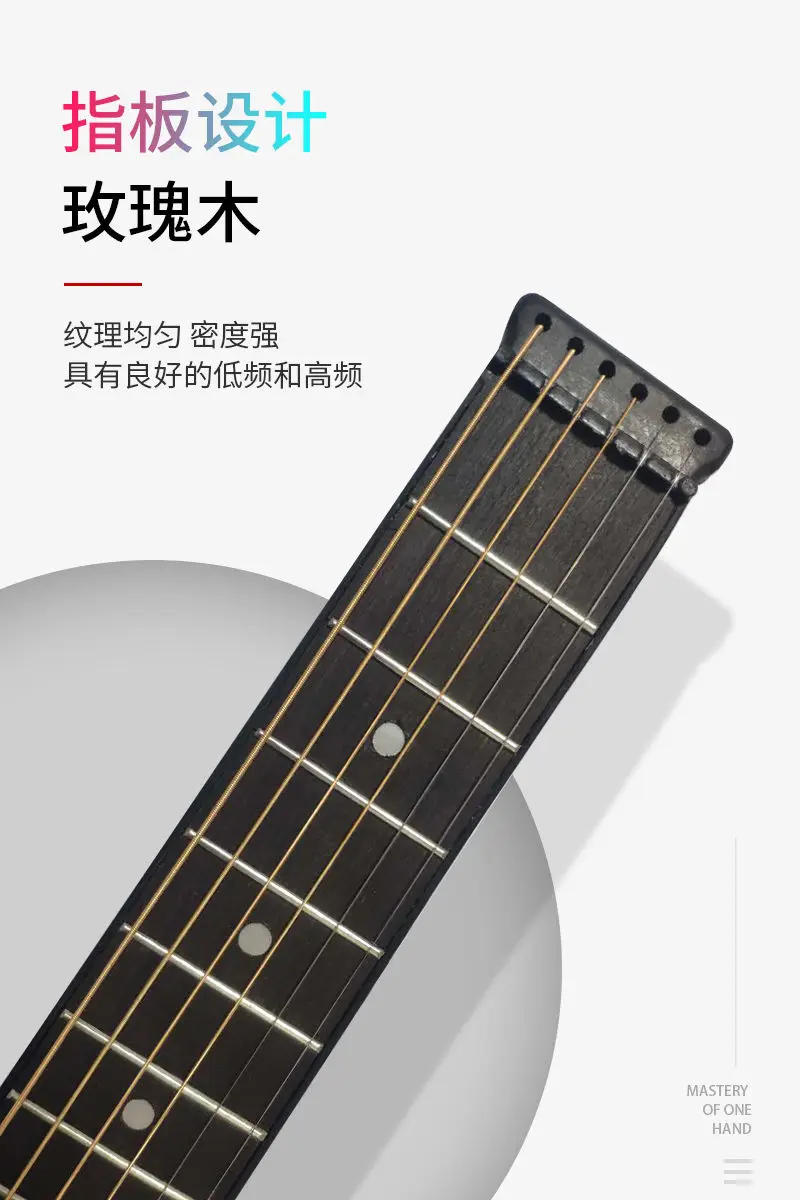 Description Picture 4 of item1Pc Creative Folding Portable Small Electric Guitar Travel Mute Beginner Practice Professional String Musical Instrument Guitar