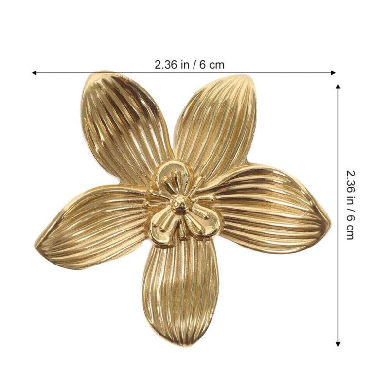 Description Picture 2 of item1pcs Modern Light Luxury Fashion Flower Shape Gold Handle Kitchen Cabinet Handle Drawer Wardrobe Knob Furniture Hardware