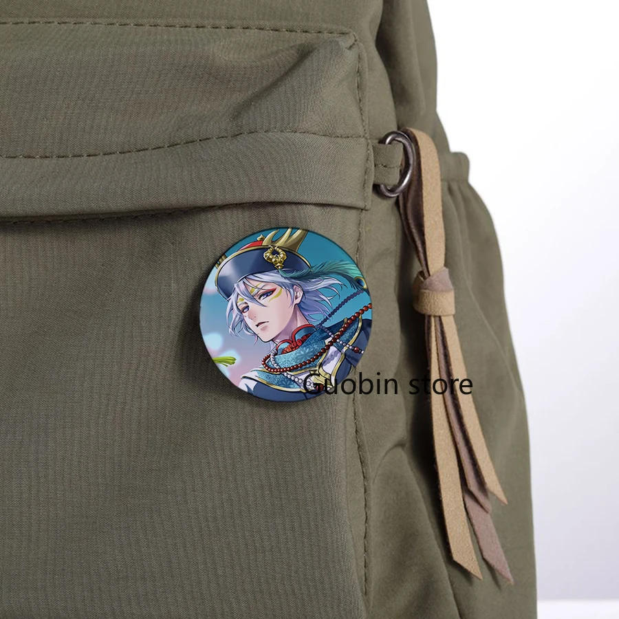 Description Picture 3 of item58mm Pop Game Twist Wonderland Button Pin Creative Cute Anime Character Art Badge for Backpack Decor Fans Collection Gift