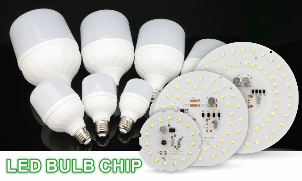 Description Picture 2 of itemLED Round Chip 55W 45W 38W 28W 18W 14W 10W 5W for Light Bulb 2835SMD DOB Light Beads AC 220V No Flicker Bulb Chips Lighting Lamp