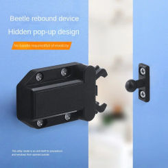 4 2 Set Touch Latches Push To Open Door Drawer Cabinet Self-locking Cupboard Suction Catch Rebound Device Anti-flapping LockFree