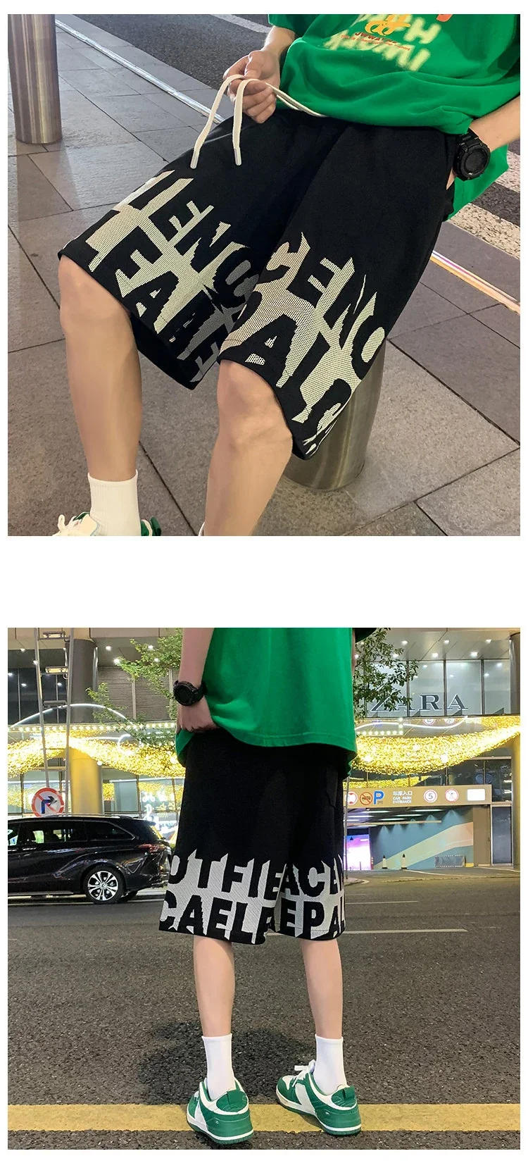 Description Picture 4 of item2024 Summer Men's Shorts Korean Fashion Embroidery Shorts Streetwear Harajuku Letter Sports Shorts Casual Men's Clothing Short