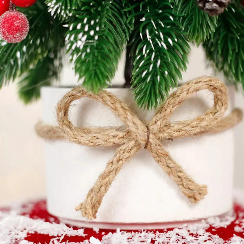 Description Picture 6 of itemArtificial Desktop Christmas Tree Decorative Mini Christmas Tree Ornament with Berries Simulation Christmas Tree Potted Plants