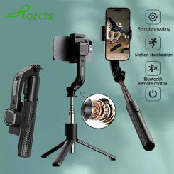 2025 NEW Gimbal Stabilizer Selfie Stick Foldable Wireless Tripod with Bluetooth Shutter Monopod for IOS Android