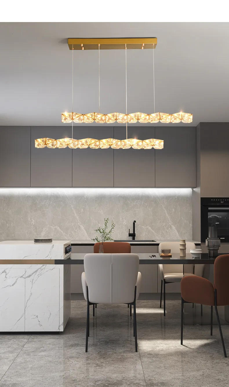 Description Picture 6 of itemModern Dining Room Lustre Led Pendant Lights Gold Metal Suspend Chandelier Lighting Home Decor Suspend Light Led Luminarias Lamp