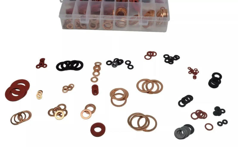 Description Picture 3 of item680PCS Copper Washers Nylon Washers Red Paper Fibre Washers Gasket Kit M4/M5/M6/M8/M10/M14/M16 M18 M20 M222For Sump Plugs Washer