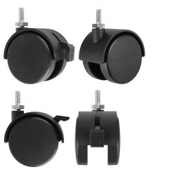 1-4/8/10pcs 1.5inch Nylon Plastic Caster Wheels with Brake Universal Swivel Chair Wheel Caster Replacement Furniture Accessories