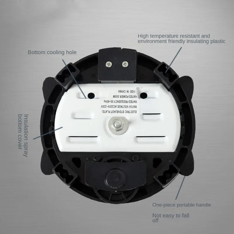 Description Picture 5 of item500W 220V Mini Electric Heater Stove Hot Cooker Plate Milk Water Coffee Heating Furnace Multifunctional Kitchen Appliance