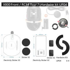 For 70mai Omni X800 Dash Cam Smart Film and Static Stickers for 70mai Rear camera RC14 Static Stickers