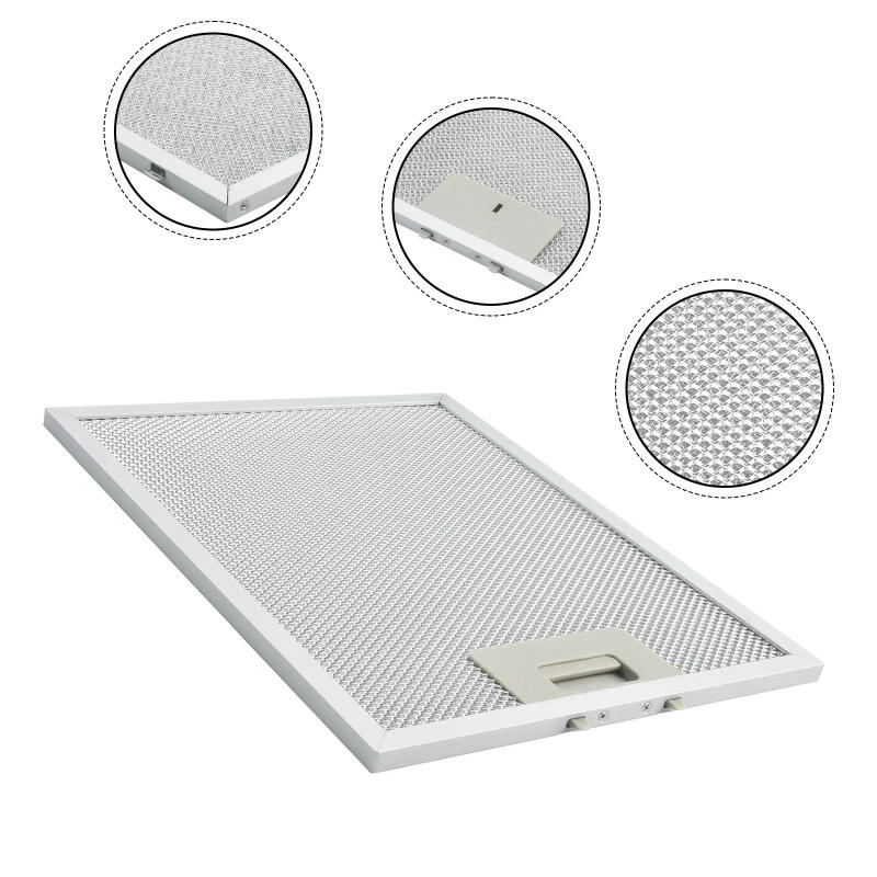 Description Picture 3 of itemSilver Kitchen Cooker Hood Filters Metal Mesh Extractor Vent Filter 300 X 240 X 9mm Hoods Oil Filter Range Hood Grease Part