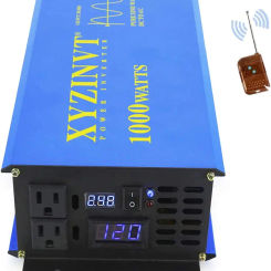 Pure Sine Wave Solar Inverter 1000W 24V 120V Battery Power Bank Inverter Converter 12V/48V DC to 220V/230/240V AC Remote Control