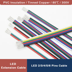 2/5/10m LED Cable Electrical Wire 2/3/4/5/6pin LED Extension Cables For RGB RGBW RGBWW SMD WS2812B LED Strip Light JST Connector