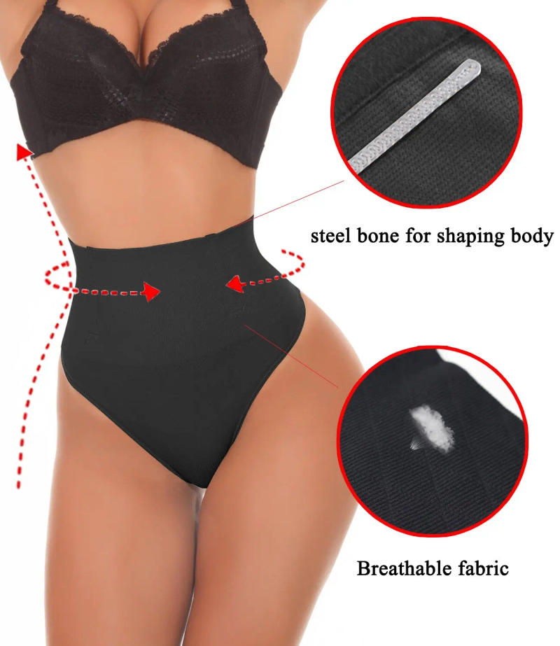 Description Picture 6 of itemSeamless Thong Shapewear Women High Waist Tummy Control Panties Slimming Underwear Butt Lifter Belly Waist Trainer Body Shaper