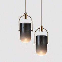 Nordic creative LED pendant light modern glass art small pendant light model room hotel bedside lamp restaurant bedroom lighting