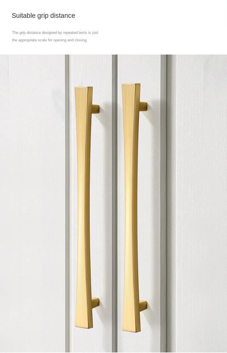 Description Picture 4 of itemCabinet Handle Drawer Door Furniture Hardware Dresser Knobs Brushed Gold Square Bar Hardware Pulls Cupboard Handles