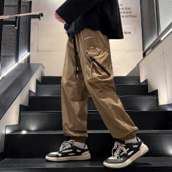 Autumn New Casual Work Pants Men's Loose Trendy Brand Versatile Elastic Tied Sports Pants