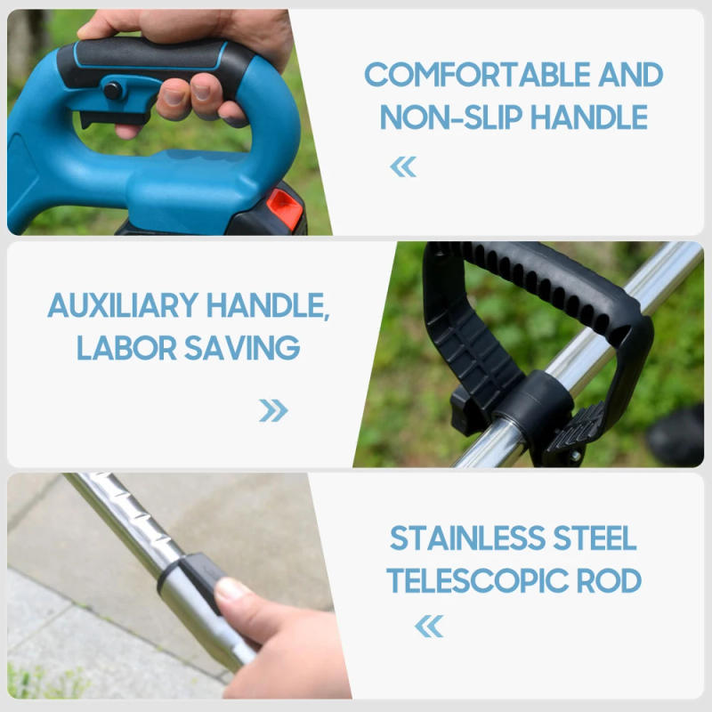 Description Picture 6 of itemElectric Lawn Mower Rechargeable Battery Cordless Grass Trimmer Auto Release Grass Cutter Mower Garden Home Trimming Machine