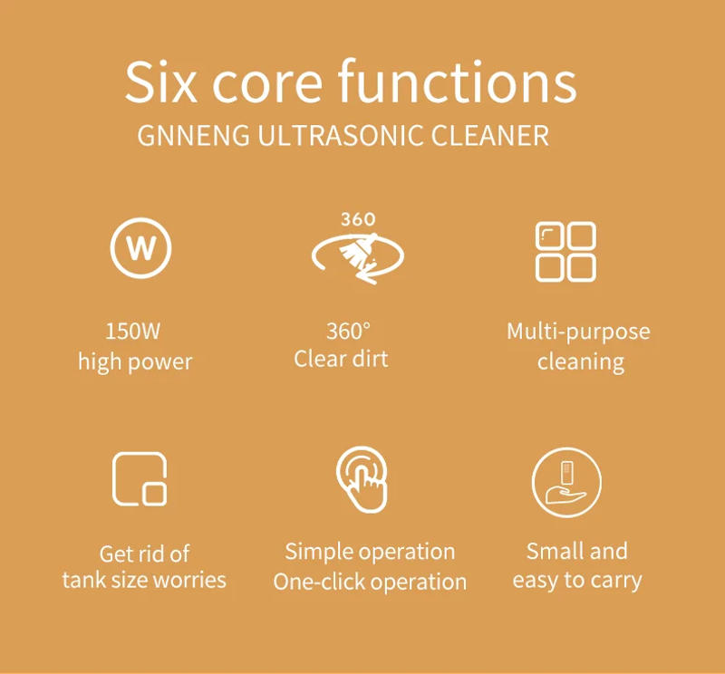 Description Picture 5 of itemPortable ultrasonic cleaning machine, small ultrasonic dishwasher, seafood, fruit, watch, glasses, underwear, socks cleaning