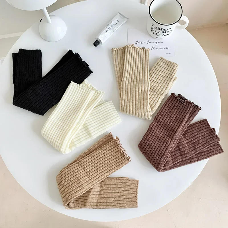 Description Picture 6 of itemLolita Long Socks White Arm Warmer Ladies Autumn Winter Crochet Socks Y2K Women Leg Warmers Knitted Warm Foot Cover Boot Cuffs