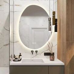 Modern Smart Bath Mirrors Wall-mounted Touch Screen Bedroom Makeup Mirror Bathroom Mirror with Light Hotel Decorative Mirrors