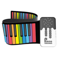 49 Keys Digital Keyboard Inner Drum Model Function Electronic Hand Roll Piano USB Input Soft Silicone for Music Lovers Beginners