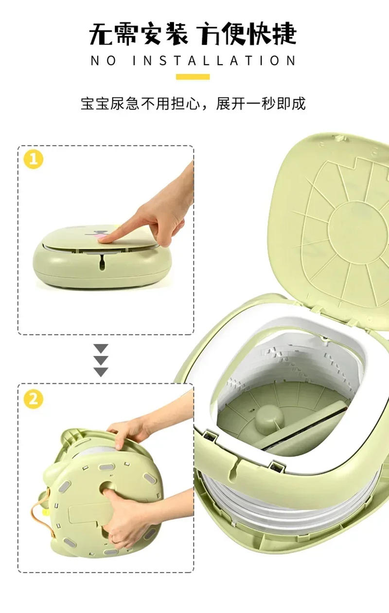Description Picture 5 of itemPortable Kid Boy Girl WC Toilet Seat Pot Kids Folding Toilet Baby Travel Toilet Children's Potty Car Sealed Anti-odor Urinal
