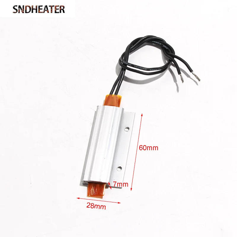 Description Picture 2 of itemSNDHEATER Electric Heater Plate 60x28x7mm 220V Built-in PTC Heating Chip Thermostat 60C-250C 2pcs