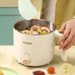 1.5L Capacity Mini Home Cooking Pot Multifunctional Rice Cooker Non Stick Pan Safety Material Potable Stockpot Utility Electrice