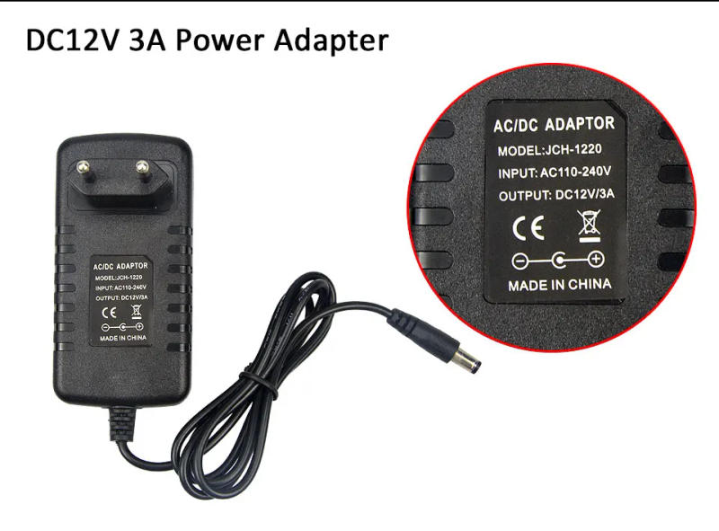 Description Picture 4 of itemPower Supply Lighting Transformer AC 110V 220V to DC 12V 1A 2A 3A Power Converter Adapter for LED Strip Light Bar Tube Lamp