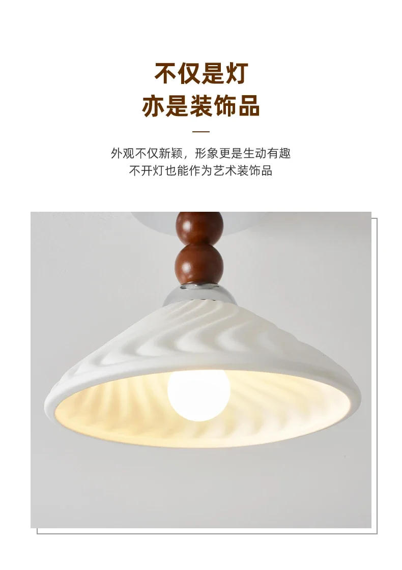 Description Picture 3 of itemAisle light simplemoderncreative white ceramicbalcony corridor ceiling lightNordic entrance entrance foyerlampzyrandole sufitowe
