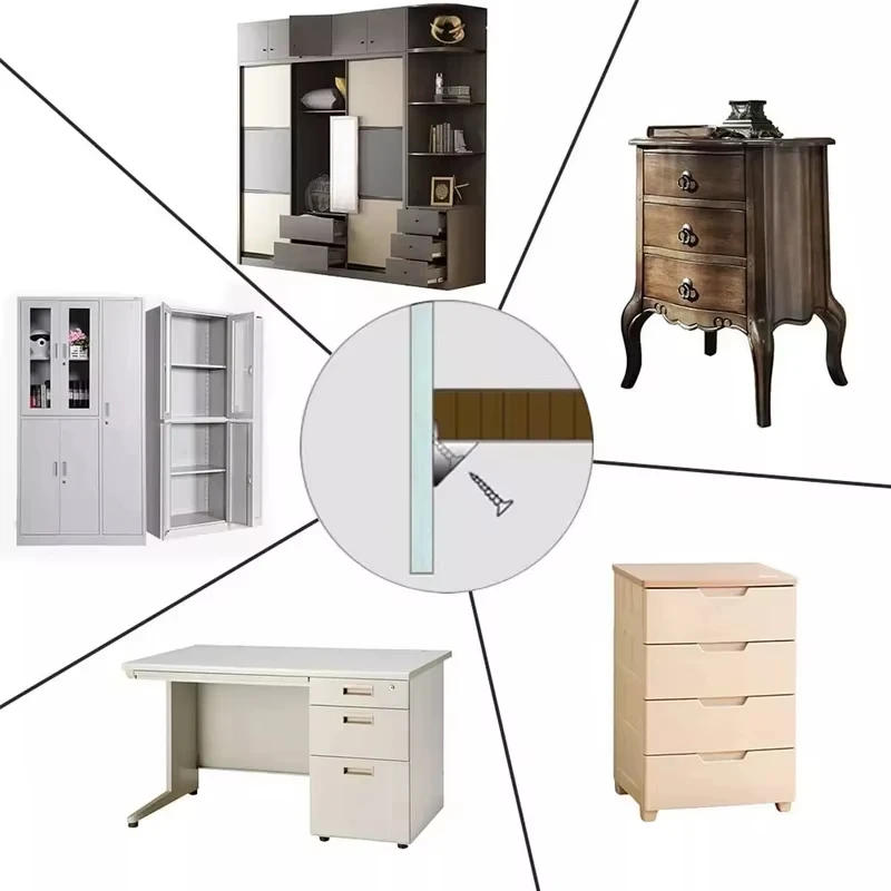 Description Picture 4 of item20/40/60/80/100pcs Drawer Wedges With Screws For Bottom Support Plastic Repair Cabinets Bookshelves Angle Code Bracket Fastener