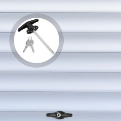 Handle Lock Locking T-Handles Door Garage Hardware Kit Keyed Replacement Shed Zinc Alloy Barn