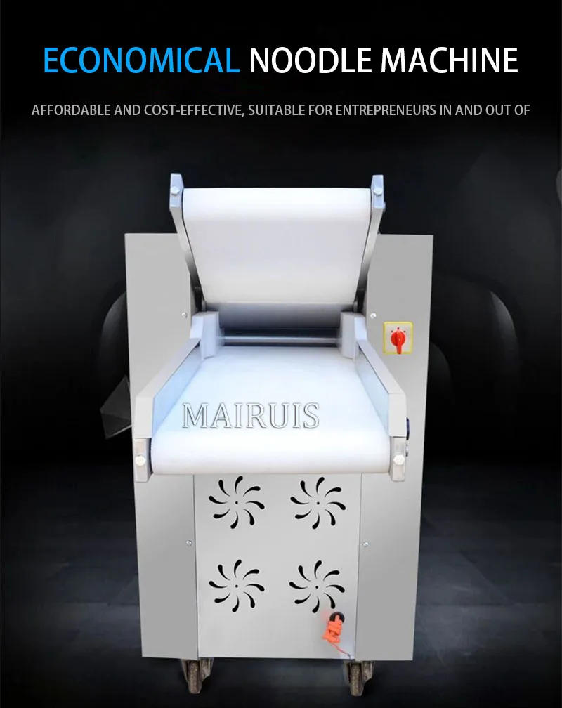 Description Picture 6 of itemElectric Noodle Making Pasta Maker Dough Sheeter Roller Noodle Cutting Machine