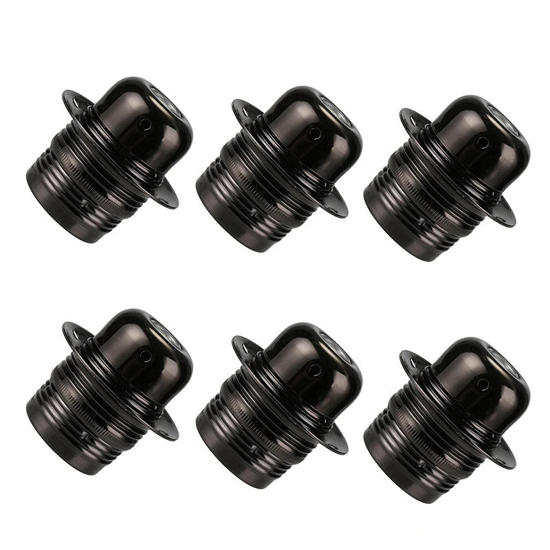 Description Picture 5 of itemVintage LED Lamp Holder E27 E26 DIY Industrial Pendant Light Bulb Base With Ring Retro Screw Socket Fitting Adapter Lampholder