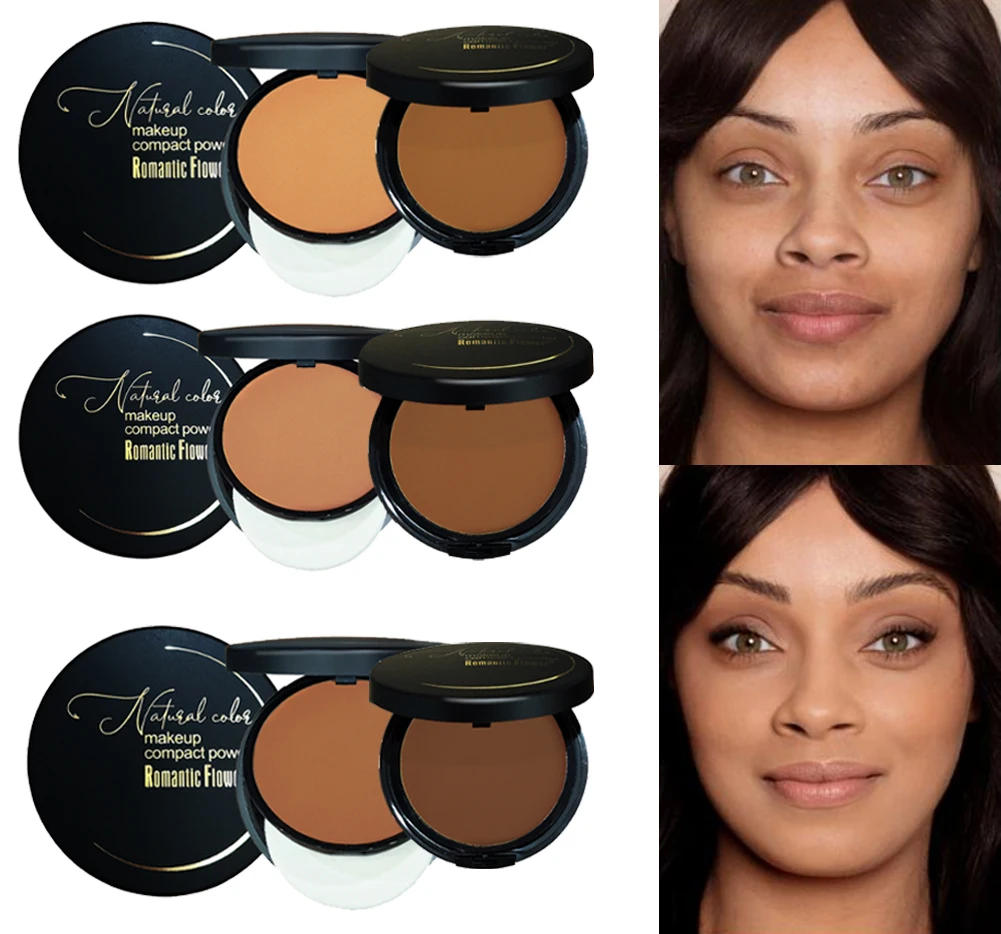 Description Picture 5 of item6-color Dark Powder Bronze Powder Dark Skin Foundation Oil Control Concealer Brighten The Face Create 3D Highlight Shadow Makeup