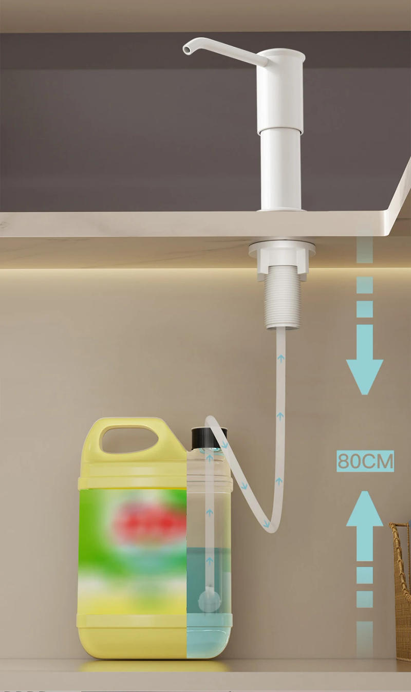 Description Picture 5 of itemKitchen Built-in Soap Dispenser with Extention Tube Counrtertop Dishes Dispenser Bottle Plastic Soap Dispenser for Kitchen Sink