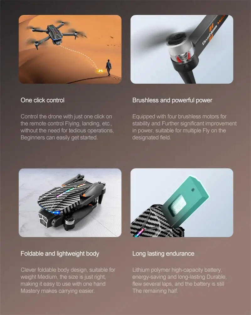 Description Picture 4 of itemXiaomi D9 Drone 8K Professional Triple Camera Obstacle Avoidance Optical Flow Remote One-key Return Brushless Motor 15000M