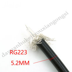 5-20M RG223 Cable Silver-plated Copper Double Shielded 50 Ohm 50-3 RF Coaxial Cable Wire Cord High Quality Low Loss